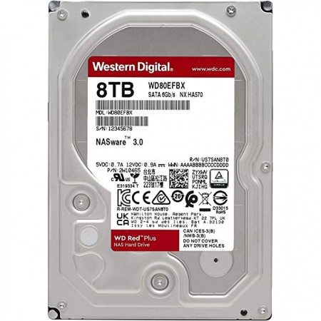 WD 8TB SATA3 HDD Red NAS 64MB