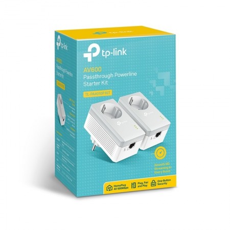 TP-Link TL-PA4010P KIT Powerline Adapter with AC Pass 600Mbps