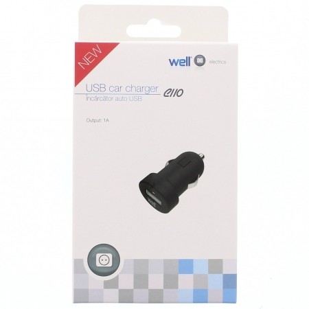 WELL USB Auto Punjač  5V 1A