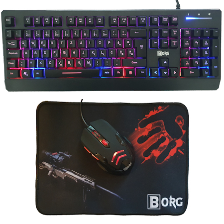 BORG KM-9025 Bundle Miš, Tastatura i Podloga KM-9025