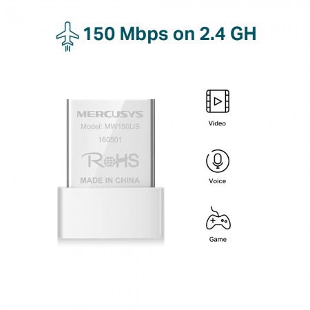 Mercusys MW150US N150 Wireless Nano USB Adapter