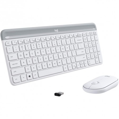 Logitech MK470 tastatura + Miš Wireless Slim White