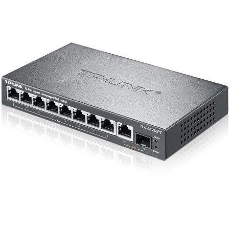 TP-Link TL-SG1210P 10-Port Gigabit Switch  8-Port PoE+