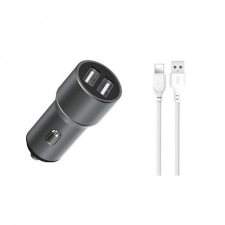 XO TZ09 Car charger + Lightning Cable 1m