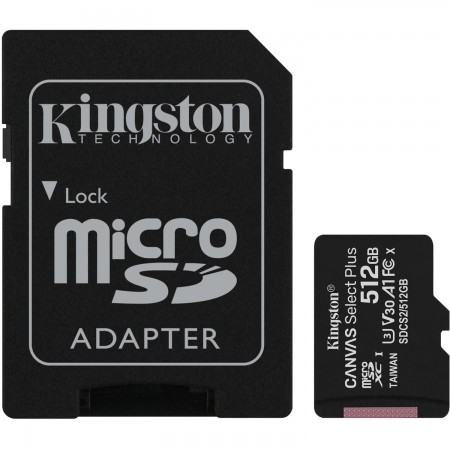 Kingston MicroSD Canvas Select Plus Memory Card 512GB Class10