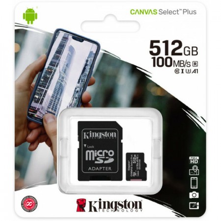 Kingston MicroSD Canvas Select Plus Memory Card 512GB Class10