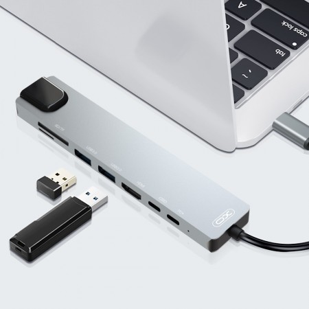 XO HUB003 USB Type-C Multi-hub 8in1