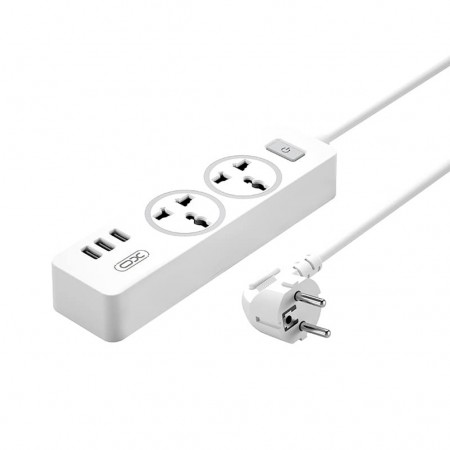 XO WL04 Produžni kabl 2 utičnice + 3xUSB 1.8m