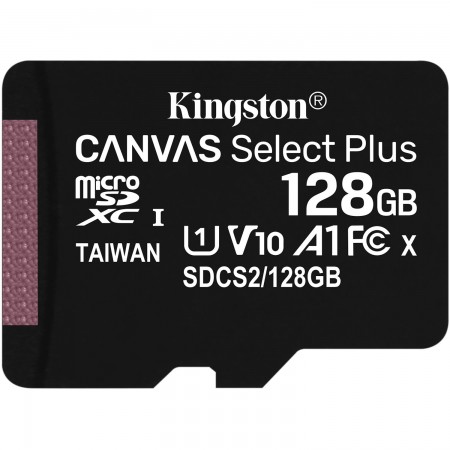 Kingston MicroSD Canvas Select Plus Memory Card 128GB Class10 