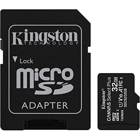 Kingston MicroSD Canvas Select Plus Memory Card 32GB ADAP Class10