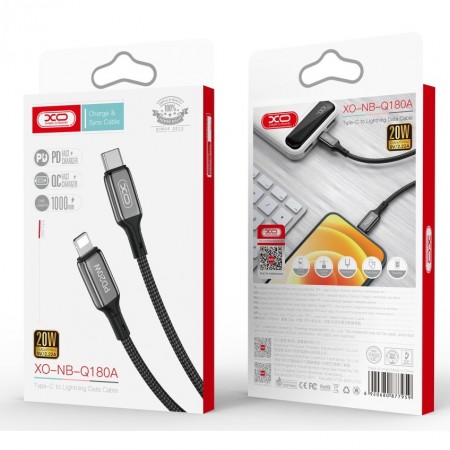 XO Q180A PD Type-C to Lightining 20W Cable 1m