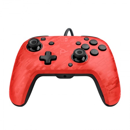 PDP Nintendo Switch Deluxe Wired Controller + Audio Camo Red