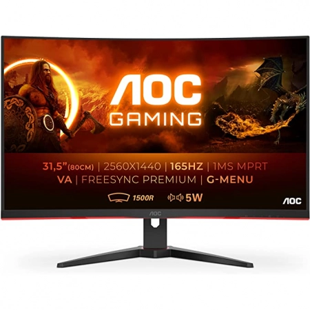 31.5" AOC CQ32G2SE QHD 165Hz Curved Gaming Display