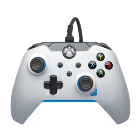 PDP Wired Controller for Xbox One / Xbox Series / PC- White Ion Blue