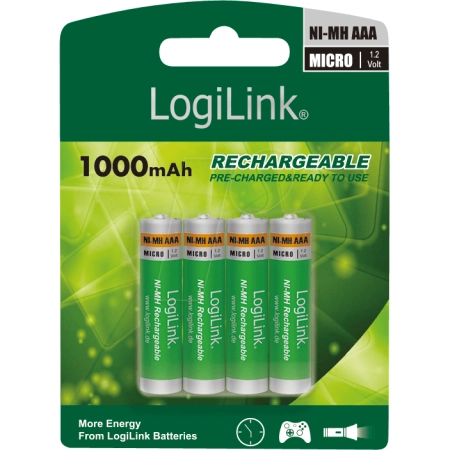 Logilink Baterije AAA Rechargeable NiMH 1000mAh 4KOM