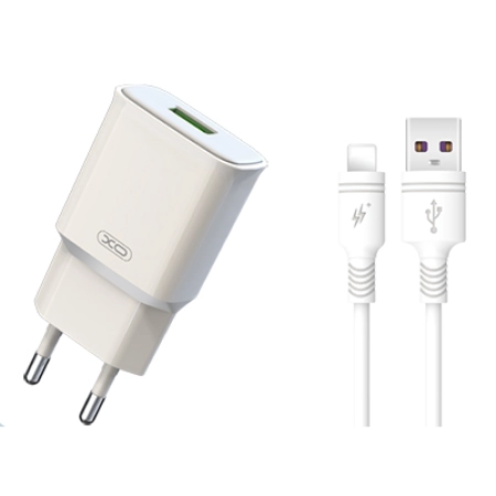 XO Charger L92D QC3.0+PD 18W Fast Charger + Lightning cable