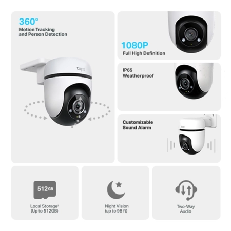 TP-Link Outdoor Pan/Tilt Wi-Fi Camera Tapo C500