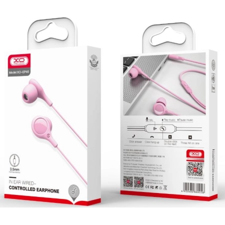 XO In-Ear Slušalice Music EP46 Pink