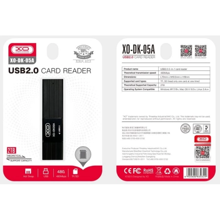 XO 2in1 USB CardReader DK05A - čitač kartica