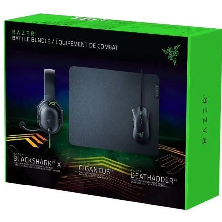 Razer Battle Bundle Deathadder V2 Miš + Blackshark V2 X Slušalice + Gigantus V2 Podloga