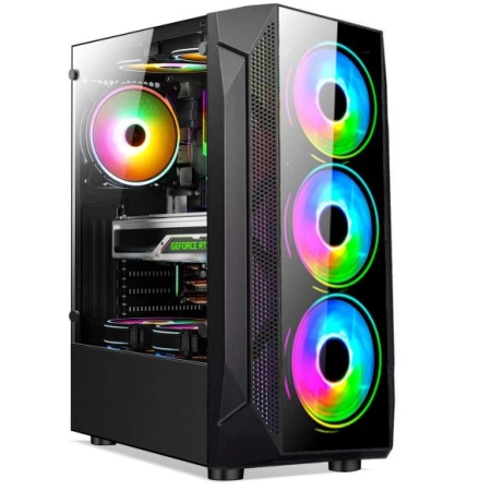 UBIT Gaming Case UB-GK03 + 4 RGB fans