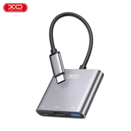 XO HUB011 USB Type-C Multi-hub 3in1