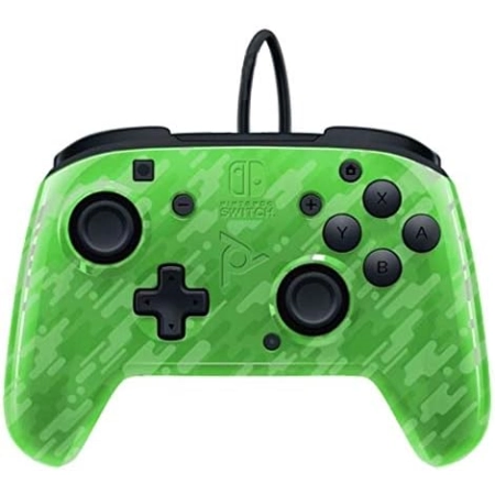 PDP Nintendo Switch Faceoff Wired Controller Camo Green