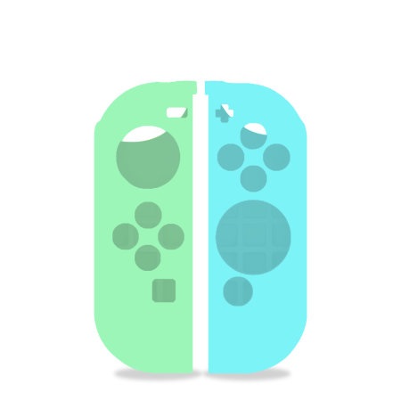 OIVO Silicon Case for Joy-Con Green+Blue