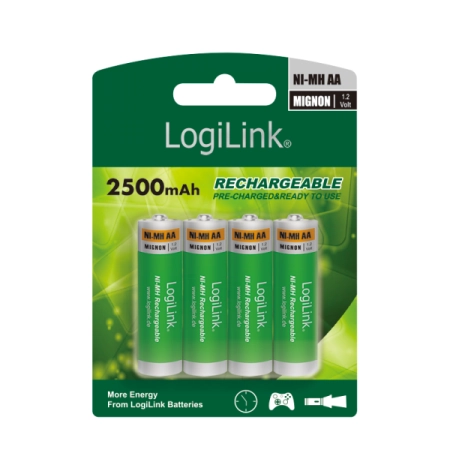 Logilink Baterije AA Rechargeable LR6RB4 NiMH 2500mAh 4KOM