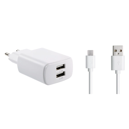 XO L109 Dual USB 2.4A Charger + Micro cable