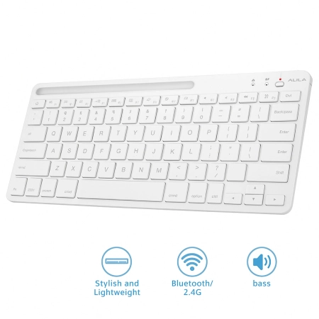 AULA Bluetooth Tastatura Slim AK205 White