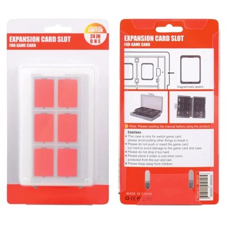 24in1 Switch Game Card Case Box for Nintendo Red