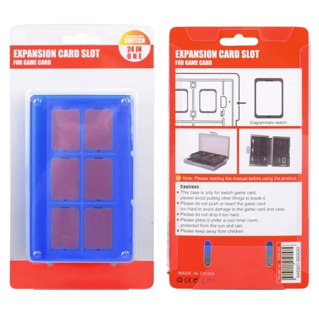 24in1 Switch Game Card Case Box for Nintendo Blue