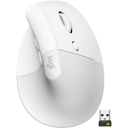  Logitech Miš Lift Right Vertical Wireless White 