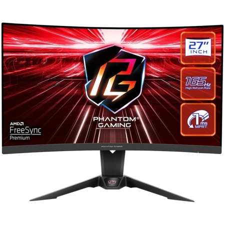 27" ASROCK PG27Q15R2A 165Hz QHD Curved Gaming Display