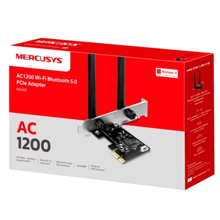 Mercusys MA30E AC1200 Wi-Fi Bluetooth 5.0 PCIe Adapter