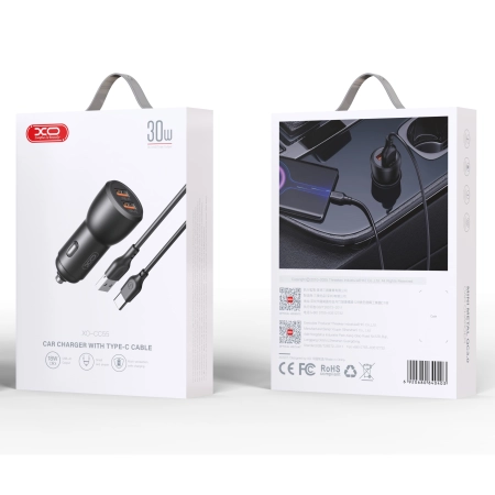 XO CC55 Car charger + Type-C Cable