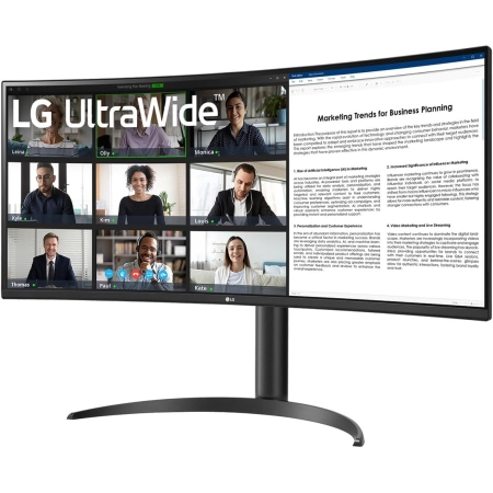 34" LG 34WR55QK-B WQHD 100Hz UltraWide Curved Display