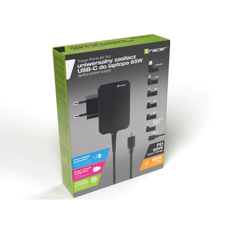 Tracer Univerzalni adapter za laptope 7u1 USB-C 65W