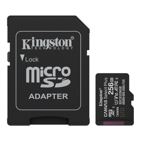 Kingston MicroSD Canvas Select Plus Memory Card 256GB A1 Class10
