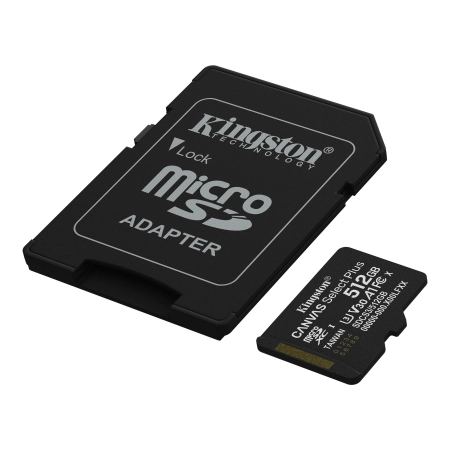 Kingston MicroSD Canvas Select Plus Memory Card 512GB A1 Class10