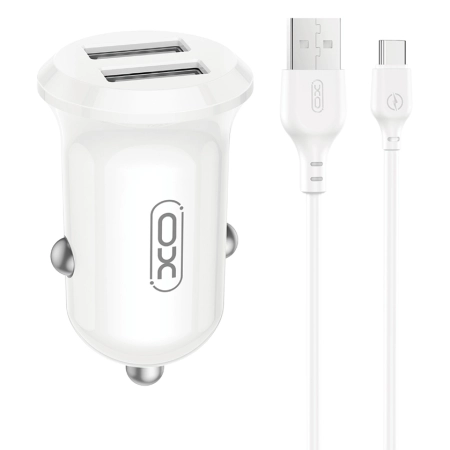 XO CC67 Car charger + Type-C Cable White