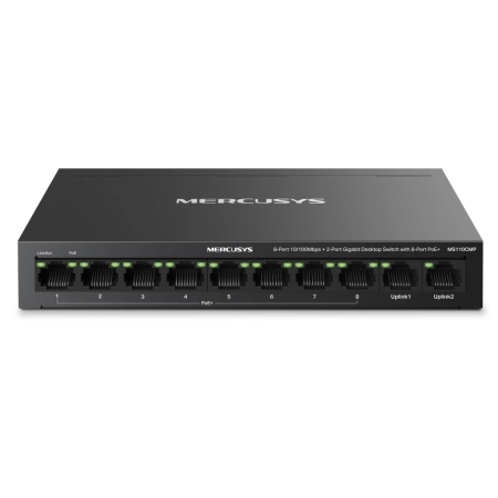 Mercusys MS110CMP Desktop Switch 10x10/100 + 2-Port Gigabit Desktop Switch with 8-Port PoE+
