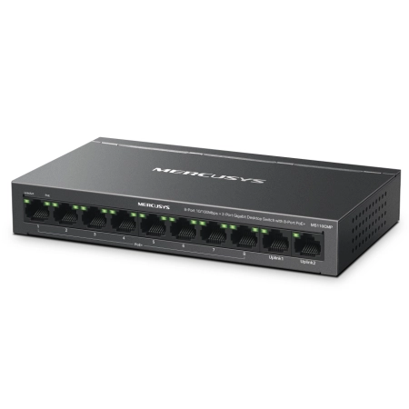 Mercusys MS110CMP Desktop Switch 10x10/100 + 2-Port Gigabit Desktop Switch with 8-Port PoE+