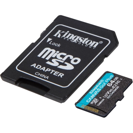 Kingston MicroSD Canvas Go Plus Memory Card 64GB V30