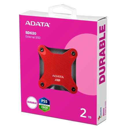 ADATA 2TB external SSD Durable SD620 Red