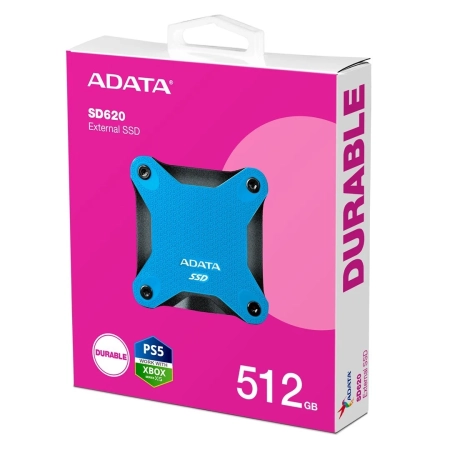 ADATA 512GB external SSD Durable SD620 Blue