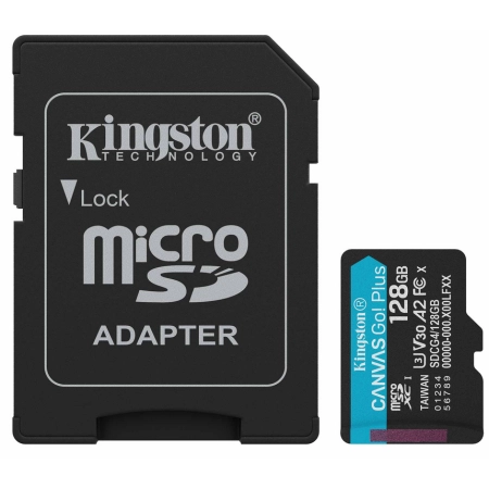 Kingston MicroSD Canvas GO Select Plus Memory Card 128GB V30