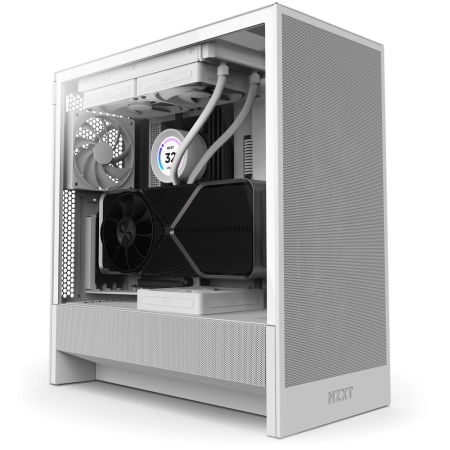 NZXT Gaming Case H5 TG Flow White