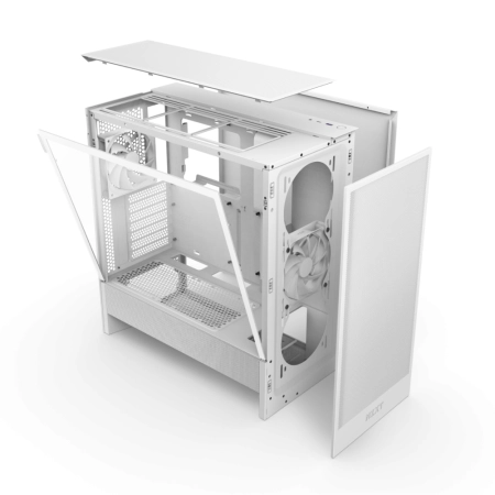 NZXT Gaming Case H5 TG Flow White